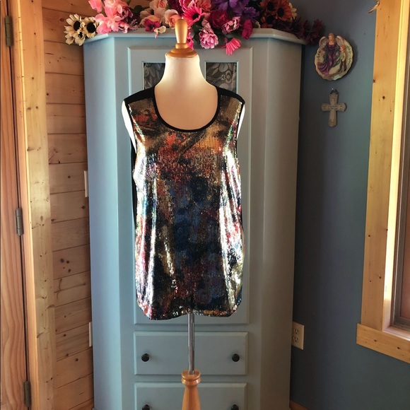 Christopher & Banks Tops - SEQUINS TANK TOP. Brand NEW!! WOW!!!